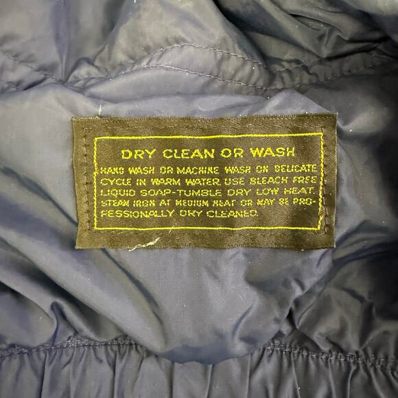 Rare Vintage Eddie Bauer Goose Down Hooded Puffer Coat 70s Navy Blue Size Small - Picture 5 of 7